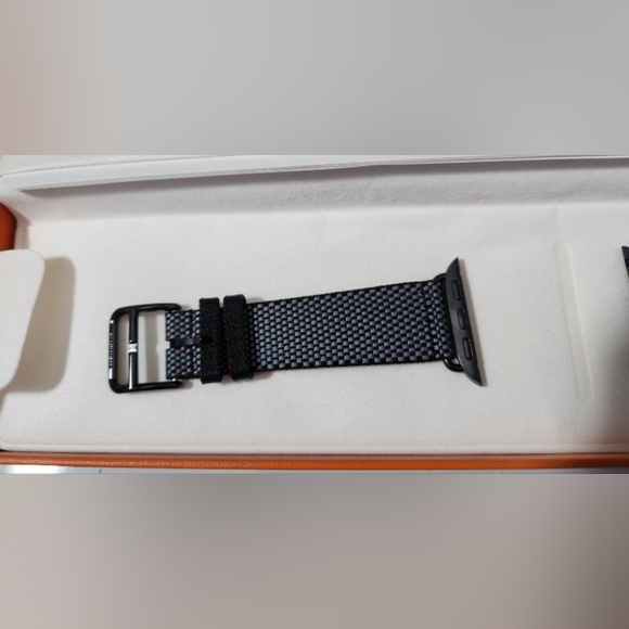Hermes Apple Watch Band 41mm Denim/Noir Toile H Single Tour - Picture 5 of 6